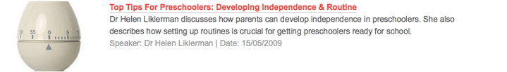 children's independance